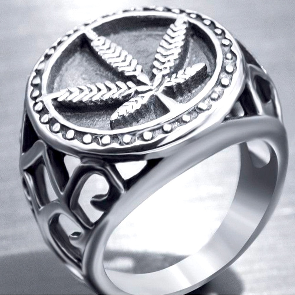 1pc Men’s Leaf design Ring